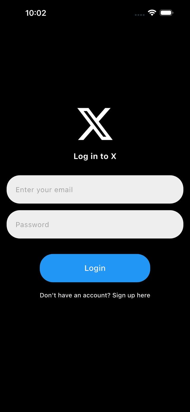 login page